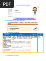 Sesion de Refuerzo Com. Escribe Palabras Nuevas (Refuerzo)