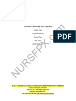 NURS FPX 5007 Assessment 1 Leadership Styles Application