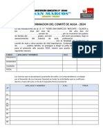 Acta de Conformacion Del Comité de Aula