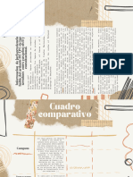 Cuadro Comparativo Diagrama Recortes de Papel Aesthetic Beige