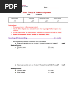 SPH3U 3-2F - WORK, ENERGY POWER ASSIGNMENT Updated