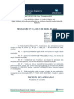 Resolução #724, de 29 de Abril de 2022