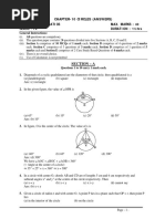 $maths Class Ix Chapter 10 Circles Practice Paper 12 Answers