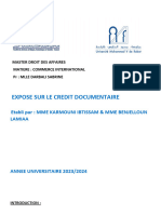 Expose Credit Documentaire