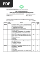 Question No Type (MCQ/SAT) CO Mapping Answer Key (For MCQ Questions Only)