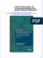 The New Era of Real Estate An Analysis of Business Models in The Proptech Industry Gianluca Mattarocci Ebook Full Chapter