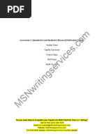 NURS FPX 5005 Assessment 2 Quantitative and Qualitative Research Publication Critique