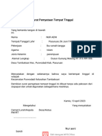 Surat Pernyataan Tempat Tinggal