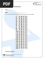 Blank Answer Sheet