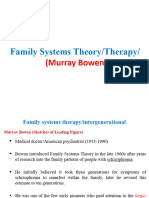 Lecture 4. Bowen Family Systems Therapy