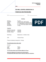 Surface Well Control Exercise No. 9 - Principles and Procedures DART Kill Sheet