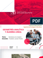 Sesión #13 (Geometría Analítica y Álgebra Lineal) - Vectores en El Plano