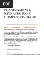 PLANEJAMENTO ESTRATÉGICO E COMPETITIVIDADE Aula 6