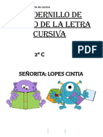 Cuadernillo de Repaso de La Letra Cursiva