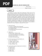 Examen Del Area de Comunicación