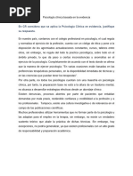 Psicología Clínica Basada en La Evidencia