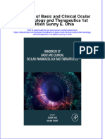 Handbook of Basic and Clinical Ocular Pharmacology and Therapeutics 1St Edition Sunny E Ohia Full Chapter