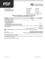 1.4 Notice of Assessment - Year Ended 30 June 2019