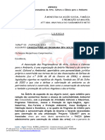 Carta À Ministra Da Acção Social, Família e Promoção Da Mulher