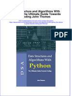 Data Structure and Algorithms With Python The Ultimate Guide Towards Coding John Thomas Full Chapter