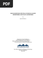 Thesis - Shock Response Spectra of Shock Loaded Hemisphere and Plate Geometries