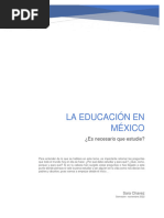 La Educación en México-Es Necesario Que Estudie