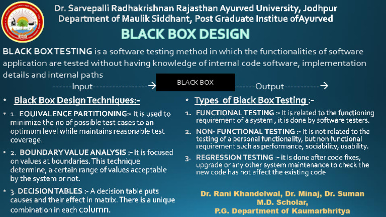 Black Box Design | PDF