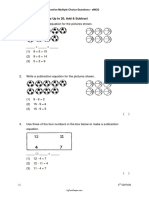 Primary 1 Math MCQ Worksheets7 8