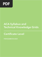 ACA 2024 Syllabus Handbook Certificate