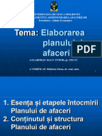 Elaborarea Planului de Afaceri Racu Tudor