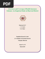 Awareness and Coverage of Health Insurance Schemes An Empirical Study in Dharwad District