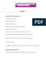 Biology Important Short & Long Questions