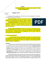 Grammatical Signals Pattern of Development Part