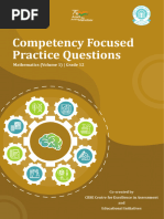 Class Xii Maths Competency Focused Questions (Cbse and Ei) 2024