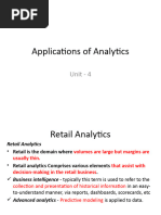 Unit 4 Applications of Analytics