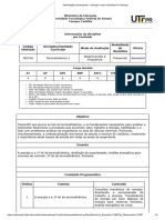 Informações Da Disciplina - Strong I Por Conteúdo I Strong