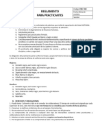 Reglamento para Practicantes (FR07-RH)