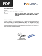 Carta de Aceptación Ademetric