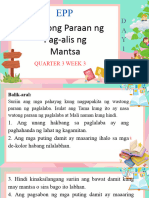 Wastong Paraan NG Pag-Alis NG Mantsa: Quarter 3 Week 3