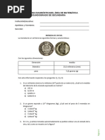 Evaluación Diagnóstica MATEMÁTICA - 2°