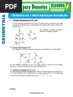 Triangulos y Rectangulos Notables para Segundo de Secundaria