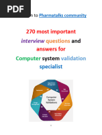 270 Interview Computer System Validation Specialist