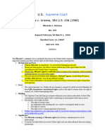 Miranda vs. Arizona, 384 US 436 (1966)