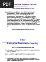 ERP - Enterprise Resource Planning