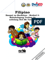 Filipino: Ikaapat Na Markahan - Modyul 3: Mahahalagang Tauhan NG Nobelang Noli Me Tangere