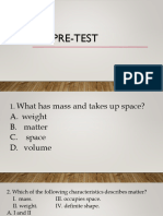 Pre-Test in Science 8 Quarter 3