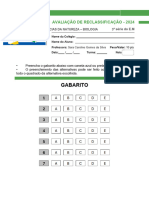 Ava Reclassificação E.M BIOLOGIA