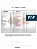 Lista de Precios 2023 Carnes Premium