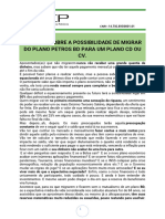 O Debate Sobre A Possibilidade de Migrar Do Plano Petros BD para Um Plano CD Ou Cv.