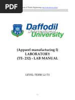 LAB - MANUAL Apparel I